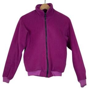 Patagonia Kids 9/10 Pink Fuchsia Fleece Zip up Sweatershirt